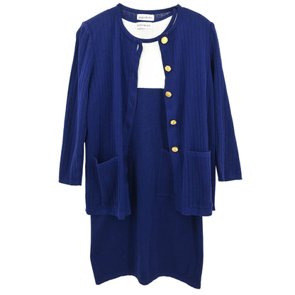 Yves Saint Laurent Setup Cardigan Dress Navy #M