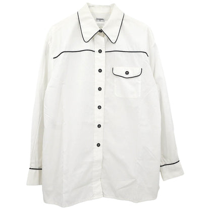 Chanel Shirt Blouse White #42