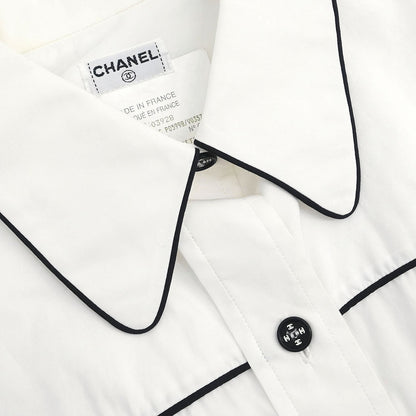 Chanel Shirt Blouse White #42