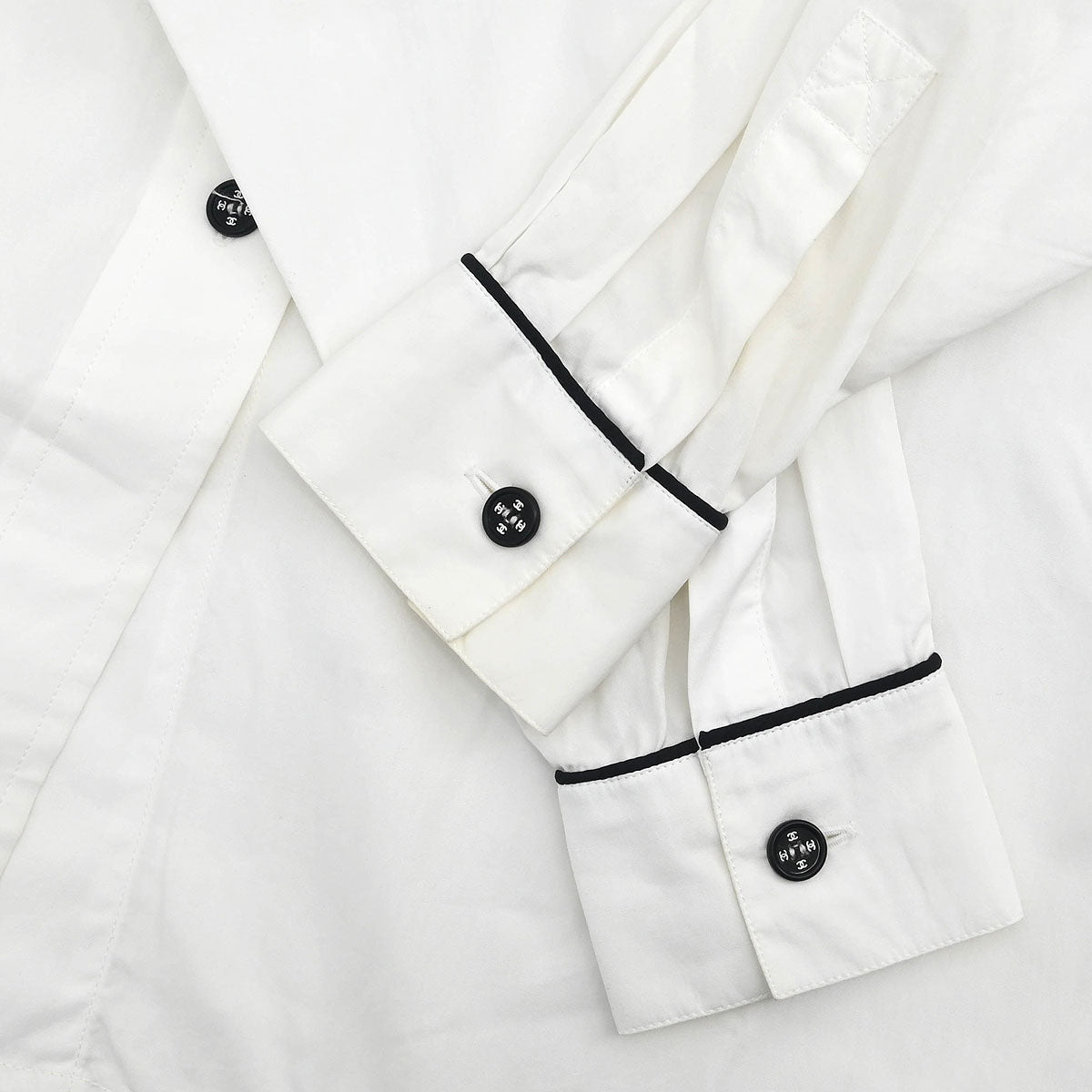 Chanel Shirt Blouse White #42