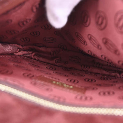 Cartier Bordeaux Leather Handbag