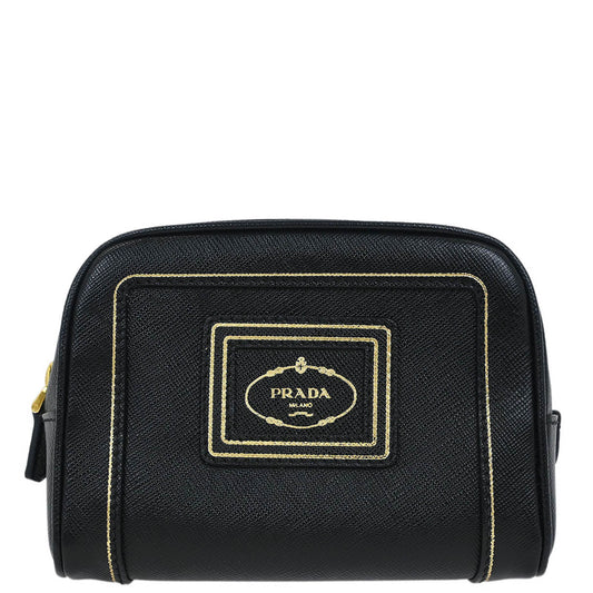 Prada Black Leather Pouch