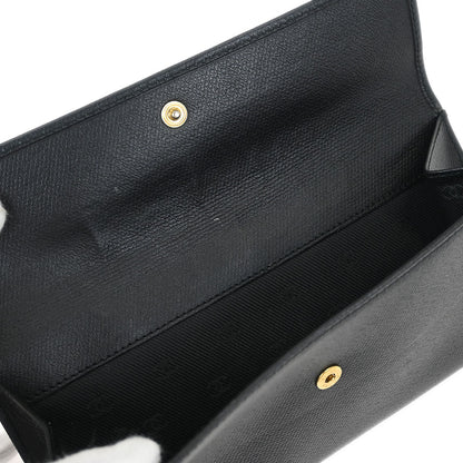 Chanel 2003-2004 Black Caviar Long Wallet Purse