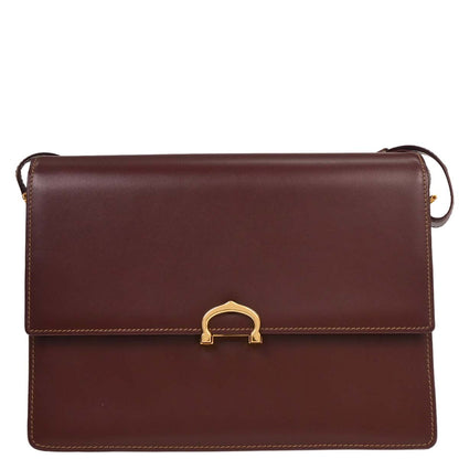 Cartier Bordeaux Leather Shoulder Bag