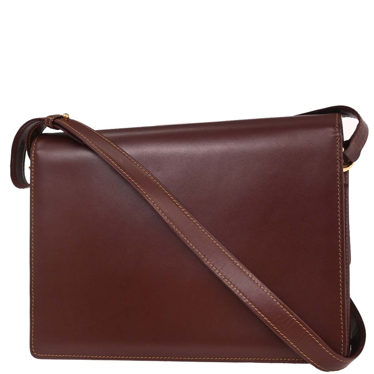 Cartier Bordeaux Leather Shoulder Bag