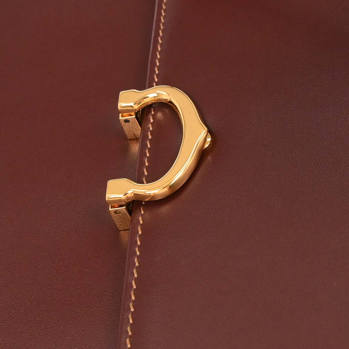 Cartier Bordeaux Leather Shoulder Bag