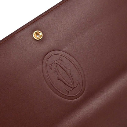 Cartier Bordeaux Leather Shoulder Bag