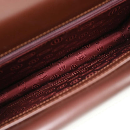 Cartier Bordeaux Leather Shoulder Bag