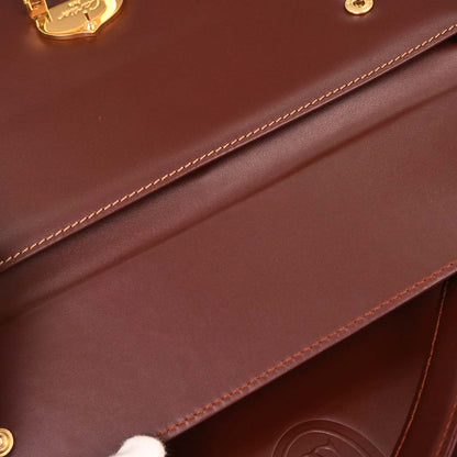 Cartier Bordeaux Leather Shoulder Bag