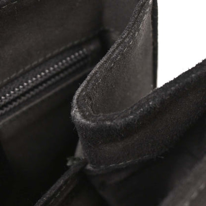 Salvatore Ferragamo Black Suede Gancini 2way Shoulder Handbag