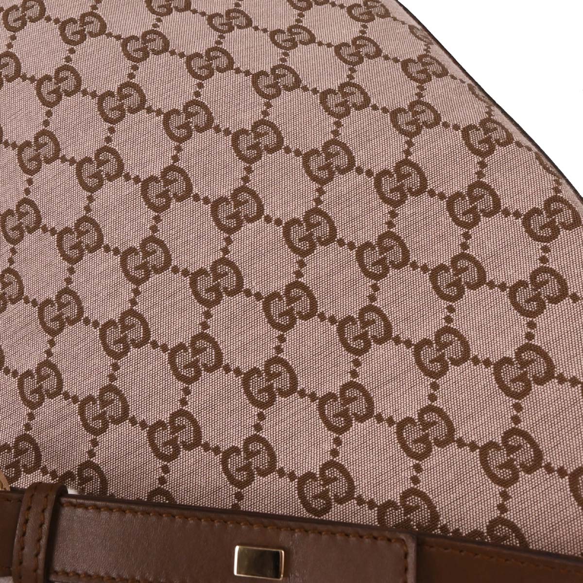 Gucci Beige Canvas GG Bucket Handbag