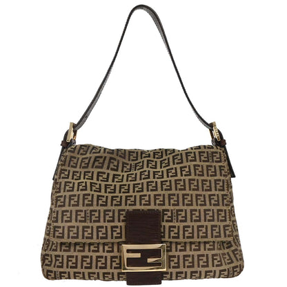 Fendi Brown Zucchino Mamma Baguette Handbag