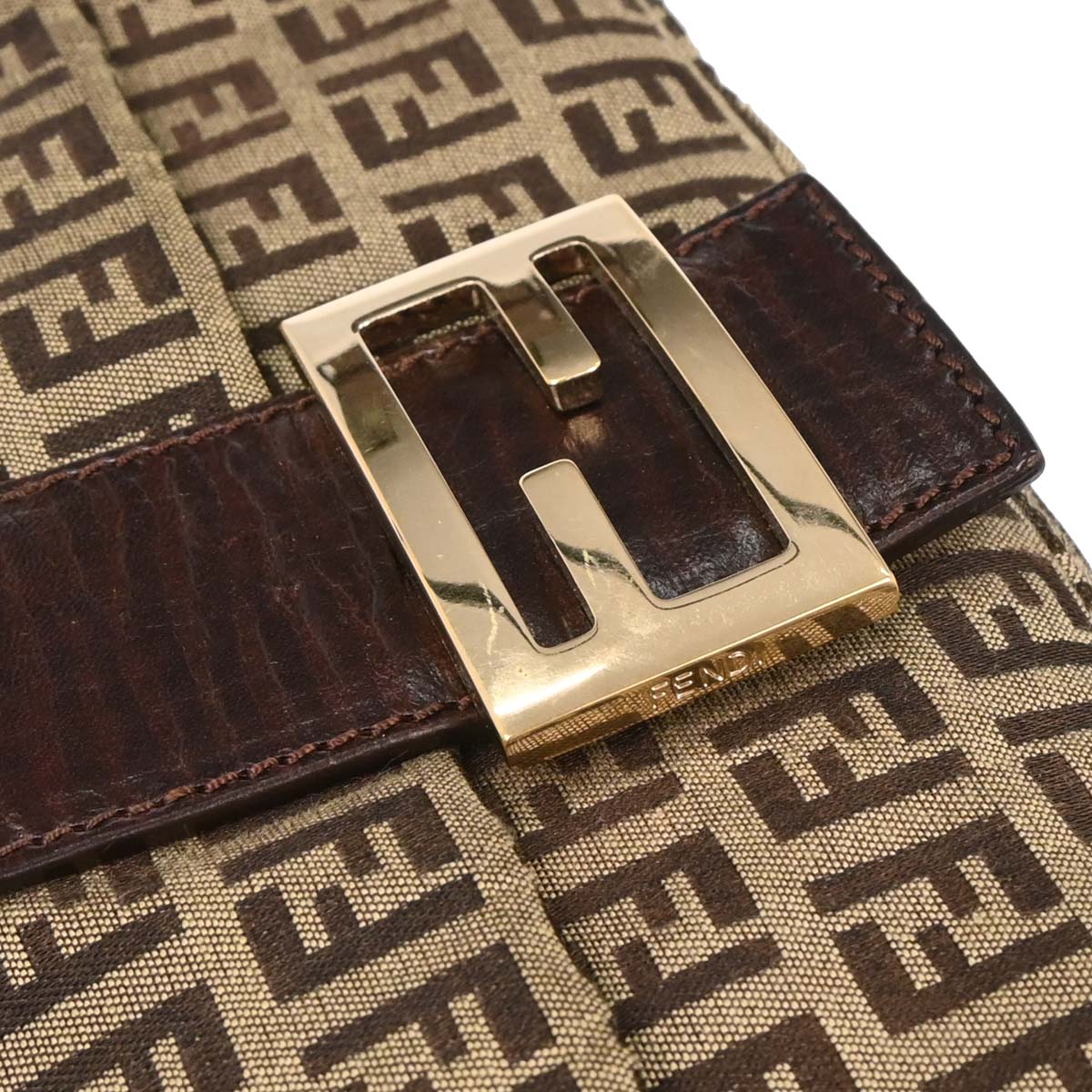 Fendi Brown Zucchino Mamma Baguette Handbag