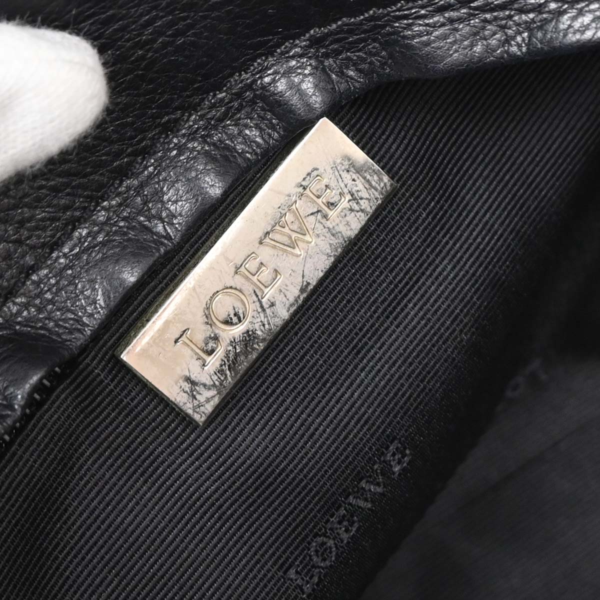 Loewe Black Leather Amazona 28 Handbag