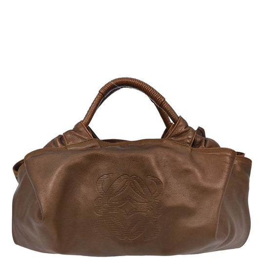 Loewe Brown Lambskin Nappa Aire Tote Handbag