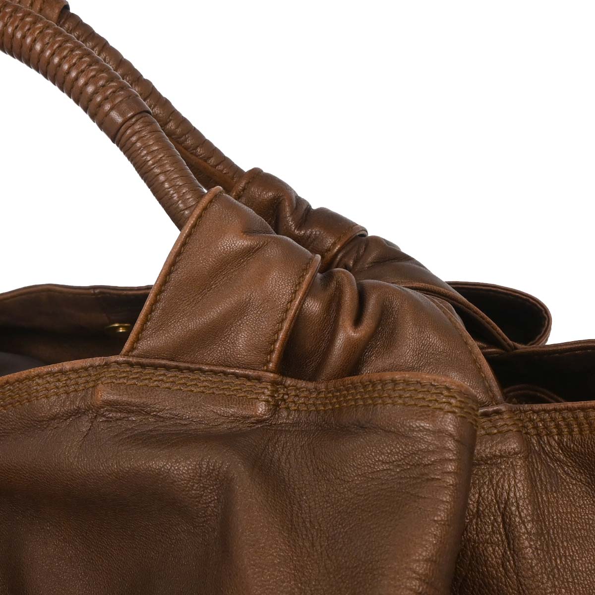 Loewe Brown Lambskin Nappa Aire Tote Handbag