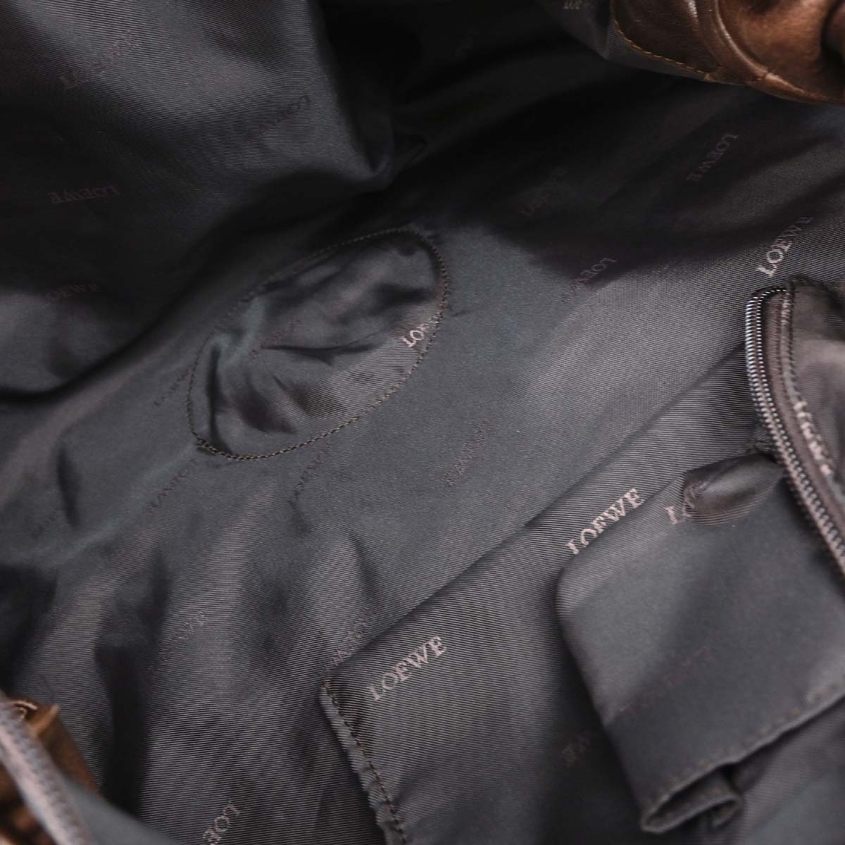 Loewe Brown Lambskin Nappa Aire Tote Handbag