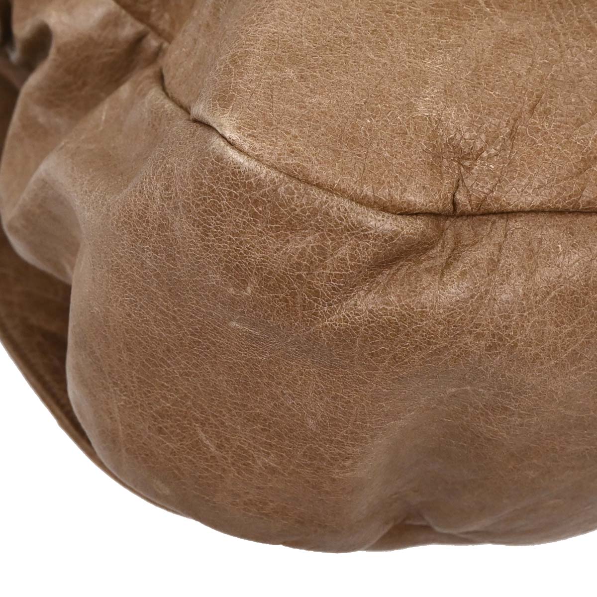 Balenciaga Beige Leather Folk Shoulder Bag