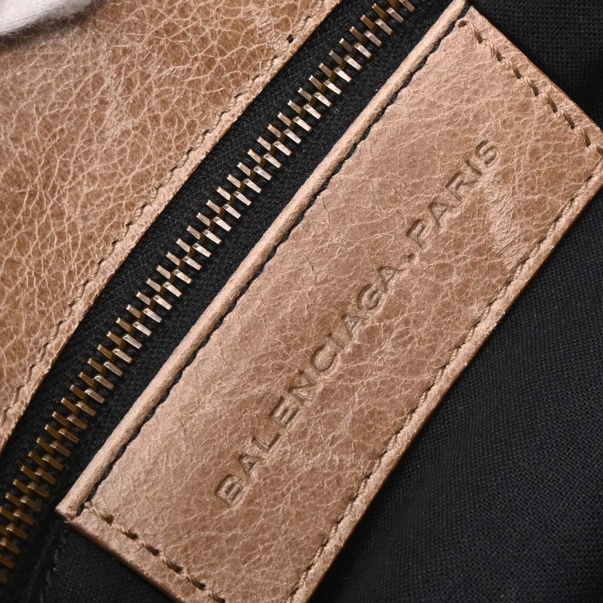 Balenciaga Beige Leather Folk Shoulder Bag