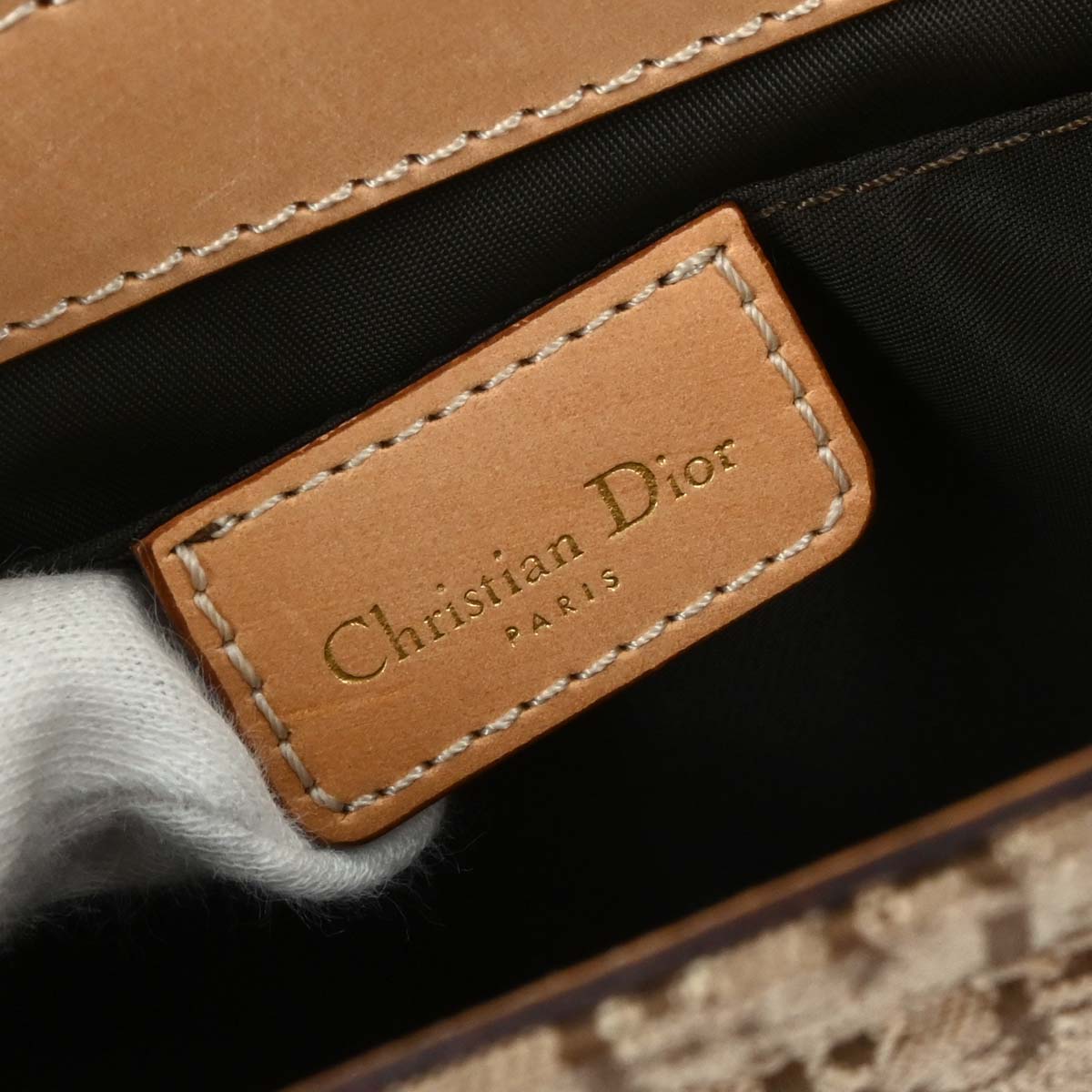 Christian Dior Beige Trotter Shoulder Bag