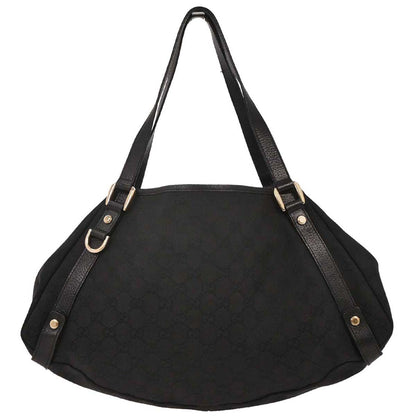 Gucci Black Canvas GG Hobo Handbag