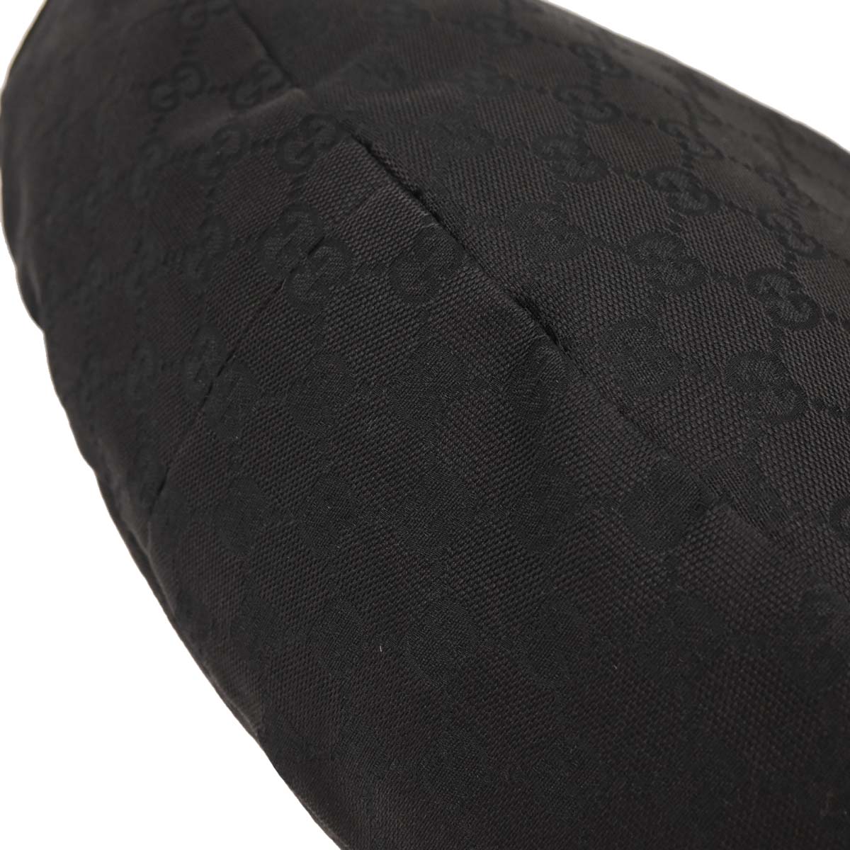 Gucci Black Canvas GG Hobo Handbag