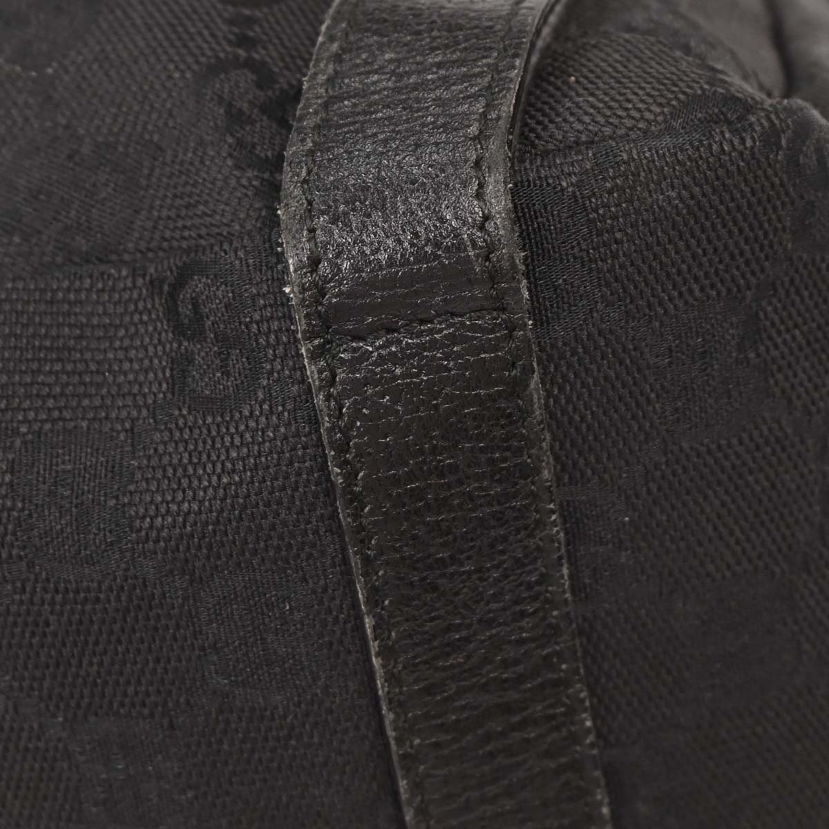 Gucci Black Canvas GG Hobo Handbag