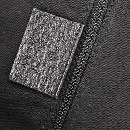 Gucci Black Canvas GG Hobo Handbag