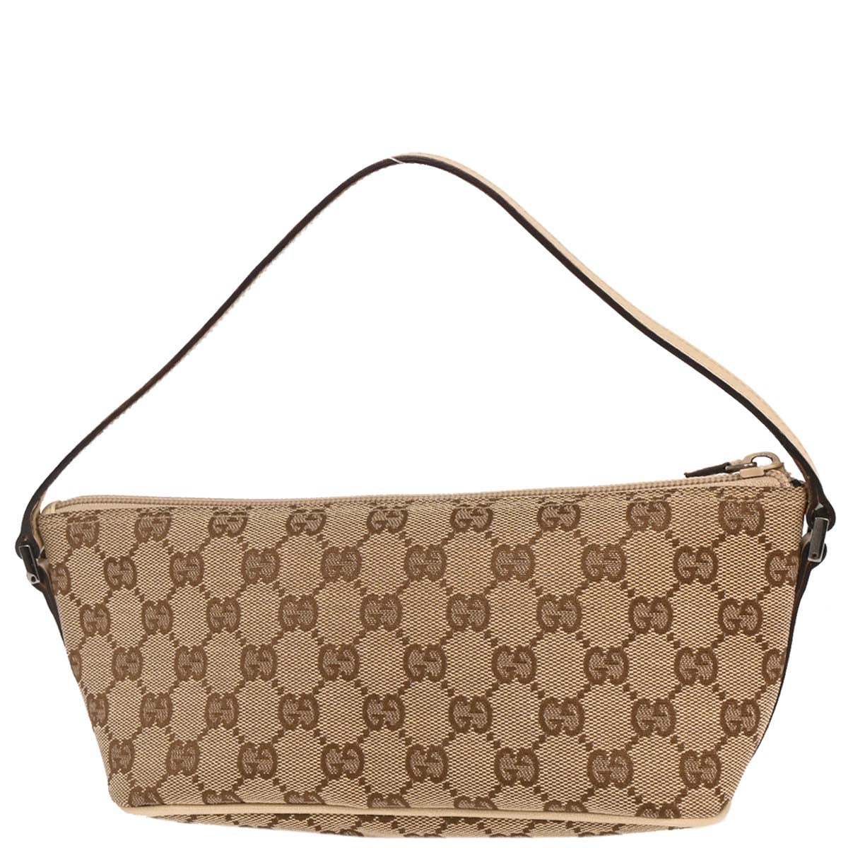 Gucci Beige Canvas GG Pouch Handbag