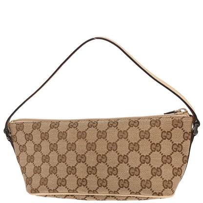 Gucci Beige Canvas GG Pouch Handbag