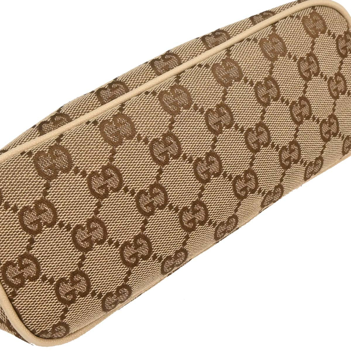 Gucci Beige Canvas GG Pouch Handbag