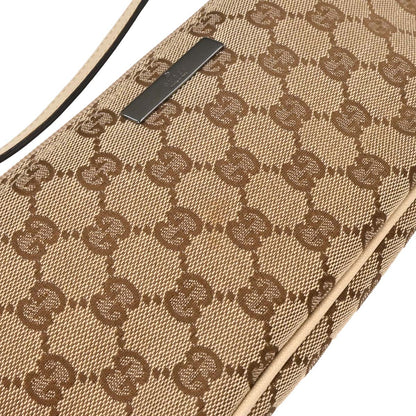 Gucci Beige Canvas GG Pouch Handbag