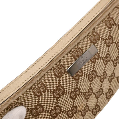 Gucci Beige Canvas GG Pouch Handbag