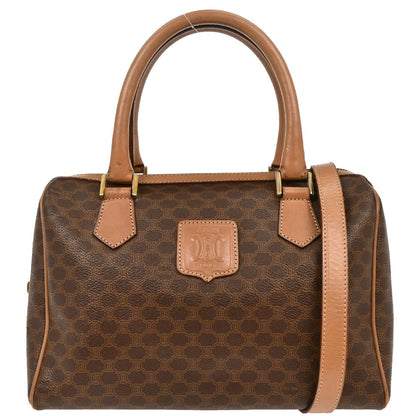 Celine Brown Macadam 2way Shoulder Handbag