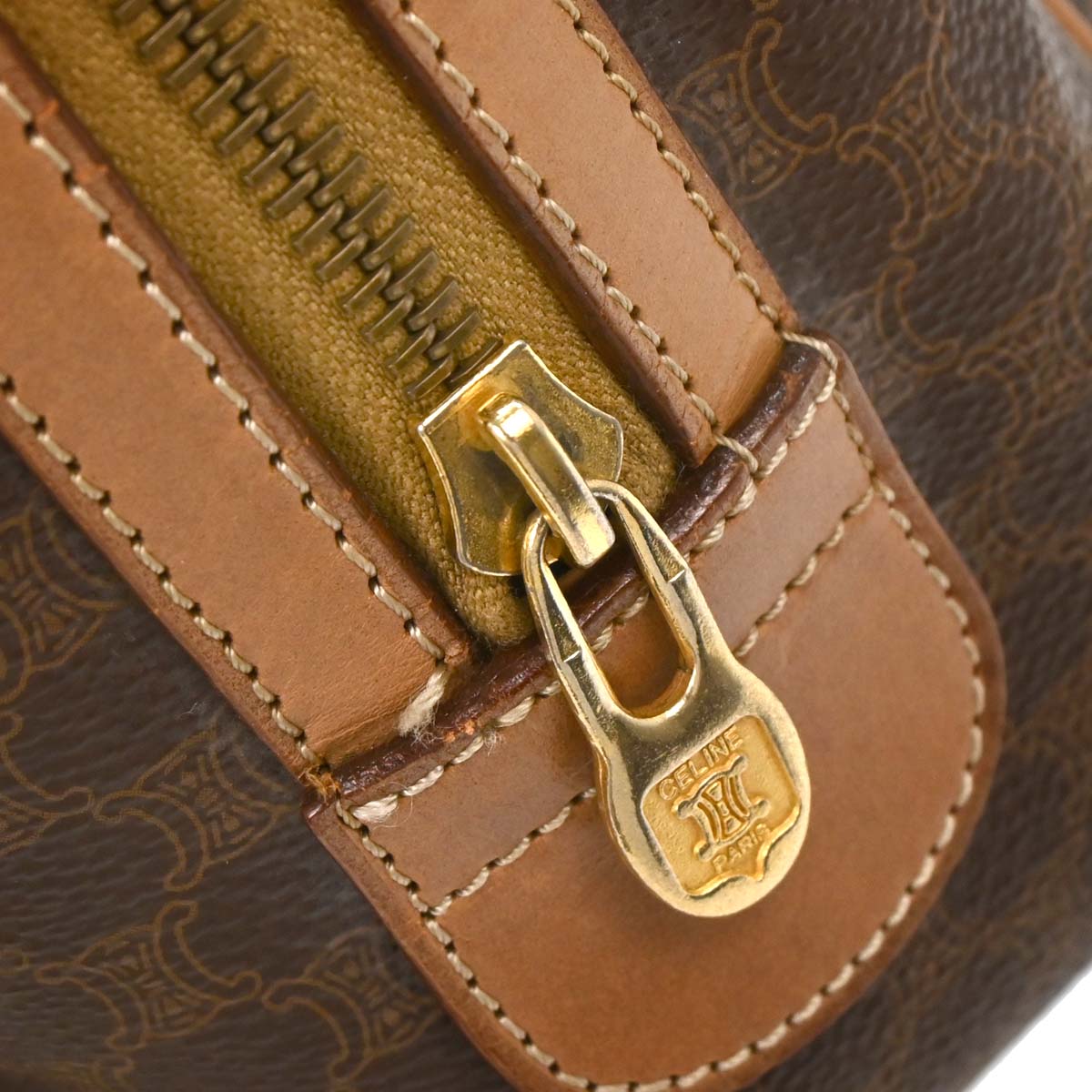 Celine Brown Macadam 2way Shoulder Handbag