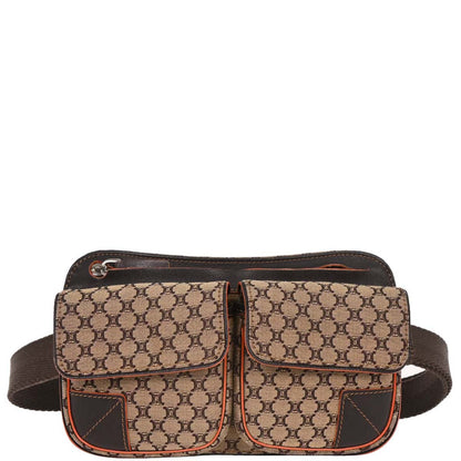 Celine * Brown Macadam Belt Bum Bag