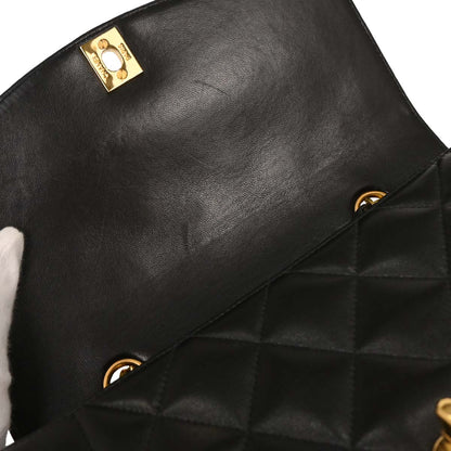 Chanel 1994-1996 Black Lambskin Small Diana Shoulder Bag