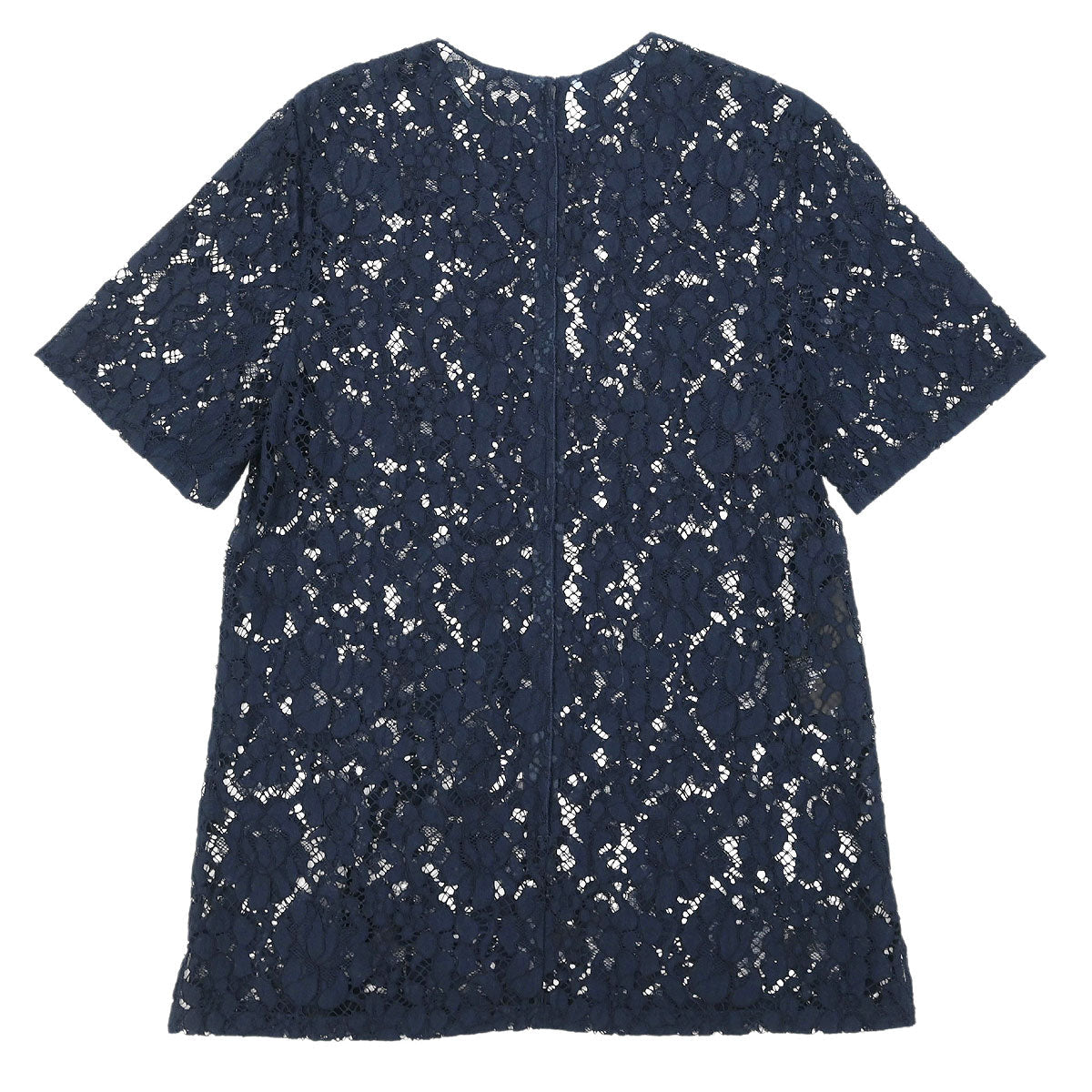 Prada 2015 Short Sleeve Lace Top Navy #42
