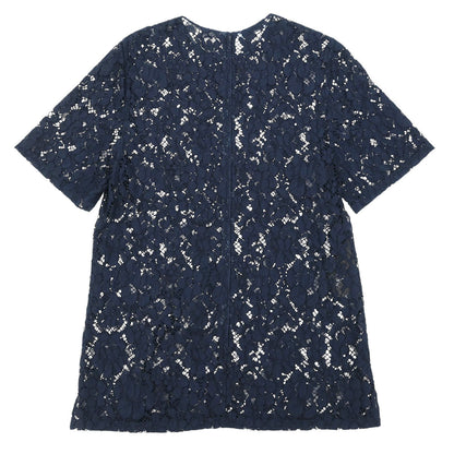 Prada 2015 Short Sleeve Lace Top Navy #42