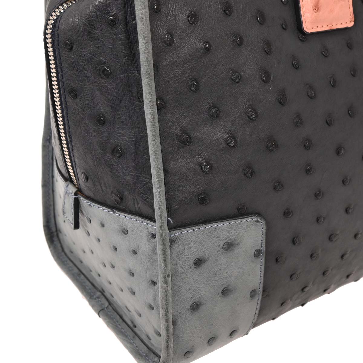 Loewe * Navy Ostrich Amazona 36 Handbag