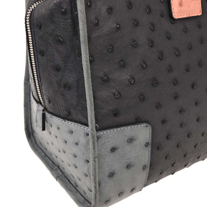 Loewe * Navy Ostrich Amazona 36 Handbag