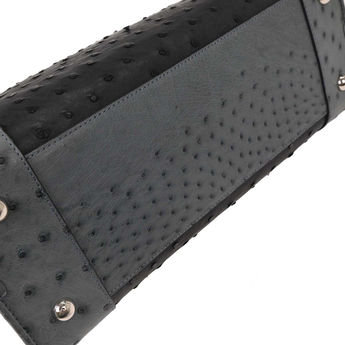 Loewe * Navy Ostrich Amazona 36 Handbag