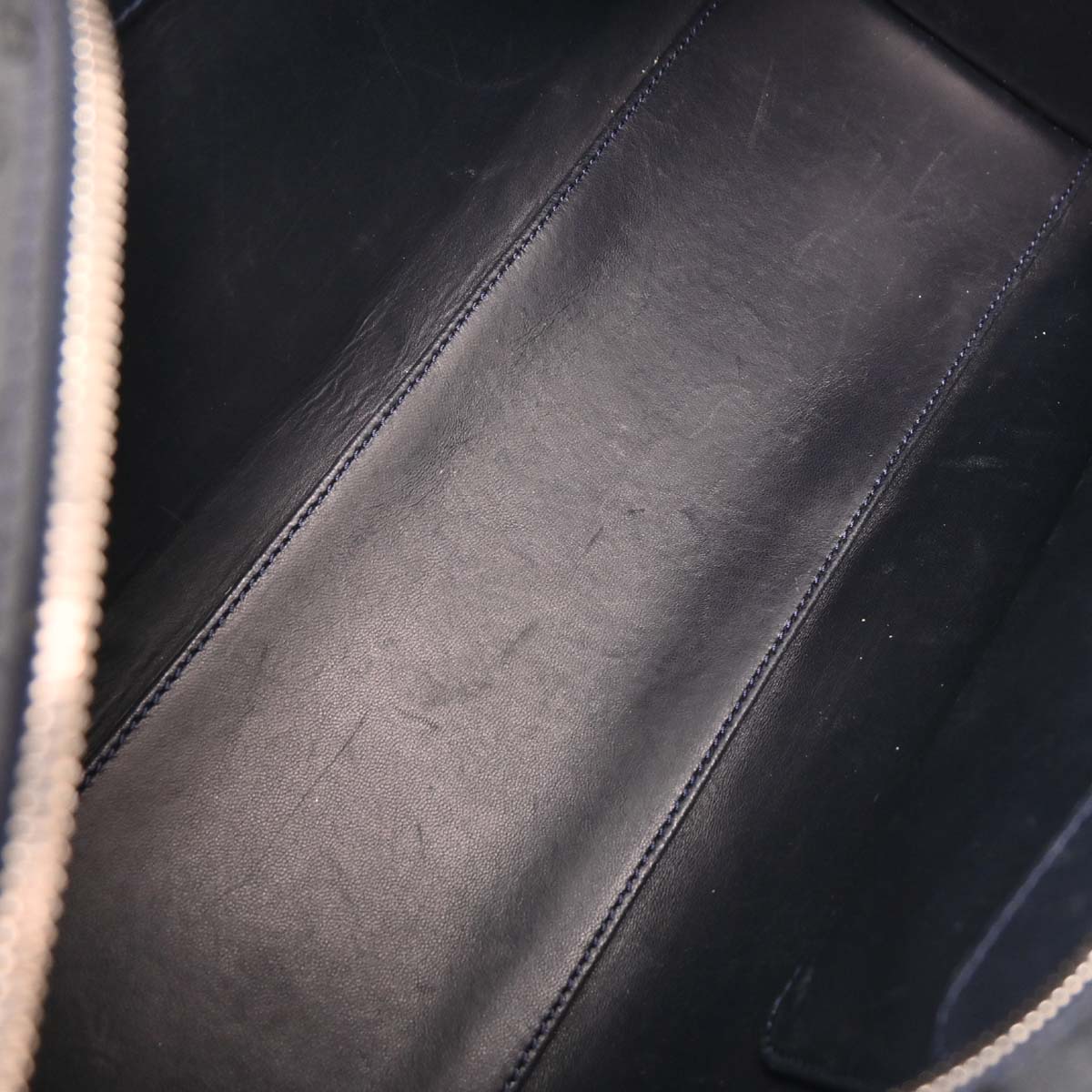 Loewe * Navy Ostrich Amazona 36 Handbag