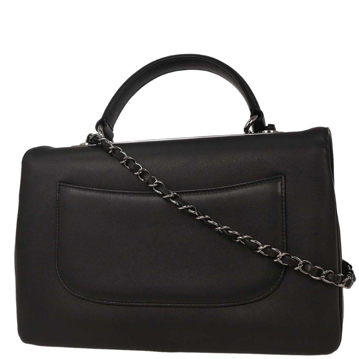 Chanel 2018-2019 Black Lambskin Trendy CC Top Handle 2way Shoulder Handbag