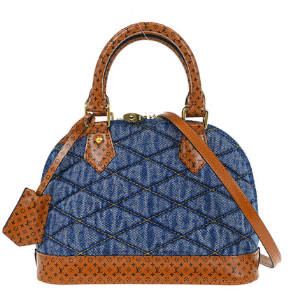 Louis Vuitton Denim Malletage Alma BB 2way Shoulder Handbag M55048