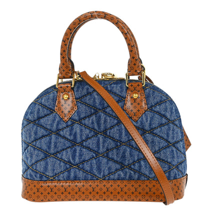 Louis Vuitton Denim Malletage Alma BB 2way Shoulder Handbag M55048
