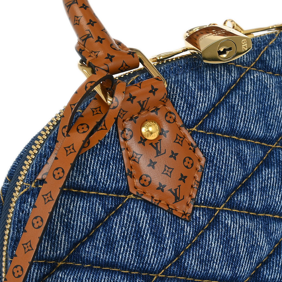 Louis Vuitton Denim Malletage Alma BB 2way Shoulder Handbag M55048