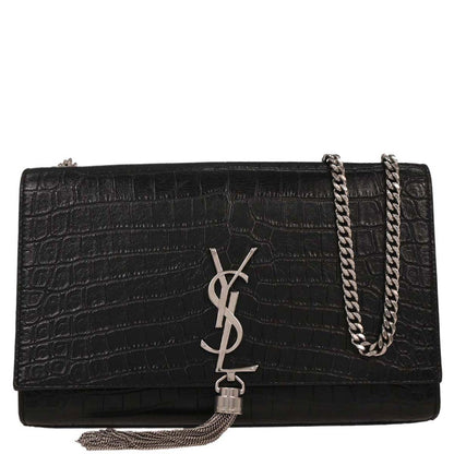 Saint Laurent * Black Leather Kate Shoulder Bag
