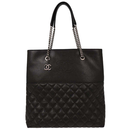 Chanel 2017 Black Caviar Urban Delight Tote Chain Handbag