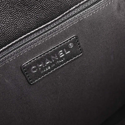 Chanel 2017 Black Caviar Urban Delight Tote Chain Handbag